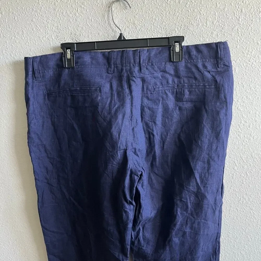 NWT Zara Men's Blue Linen Pants Size XXL Style 0706/433/01